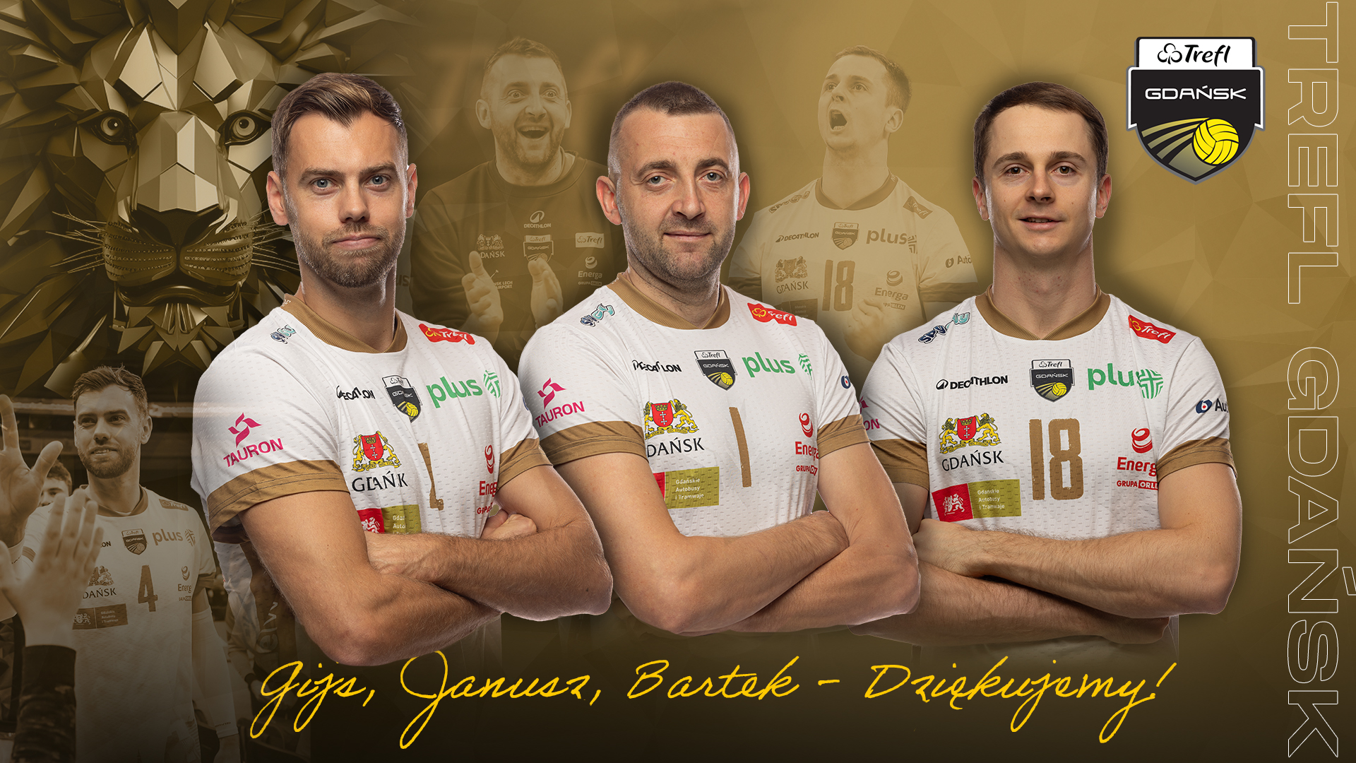 Janusz Gałązka, Bartłomiej Mordyl, Gijs Jorna żegnają się z Treflem Gdańsk